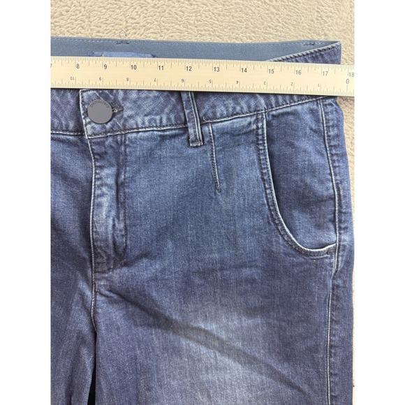 Democracy "Ab"solution Wide Leg Cropped Jeans Women 16W Blue Denim - Picture 7 of 8